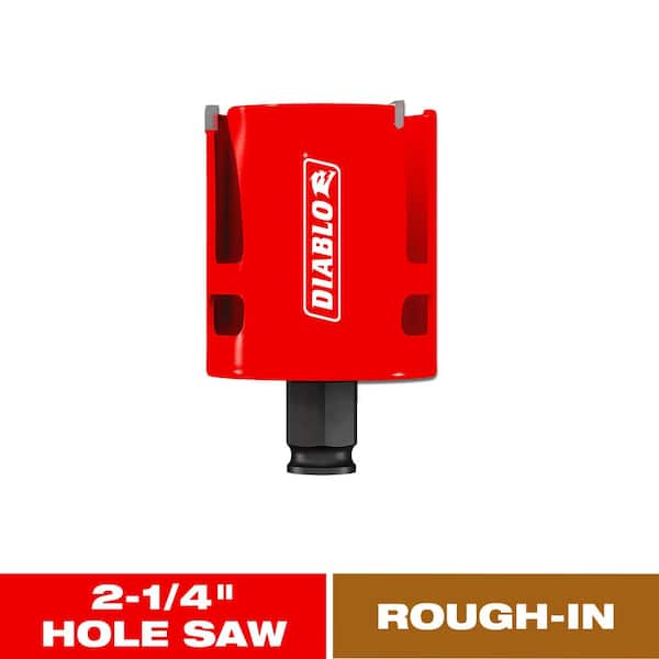 2-1/4 in. High Speed Steel Demo Demon Carbide Teeth Rough-In Hole Saw with Universal SnapLock Plus Mandrel for Wood