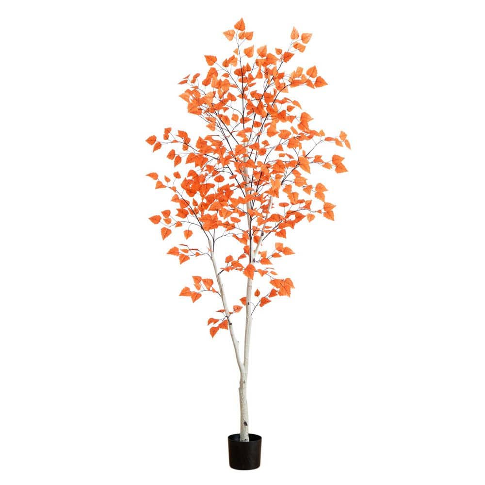 7ft. Autumn Paper Birch Artificial Fall Tree price history on PriceWatchPro