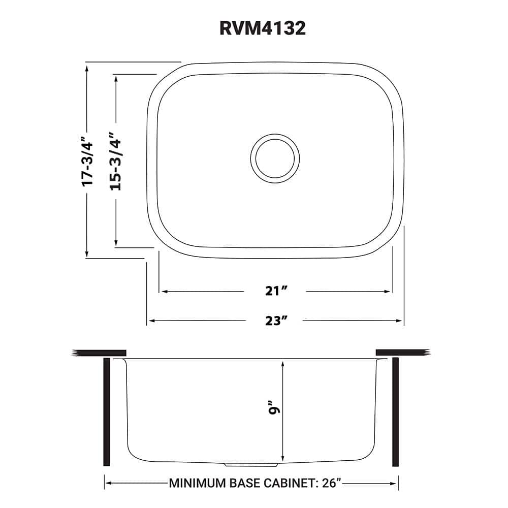 Ruvati 27" Stainless Steel Drop-In Single Bowl Kitchen Sink