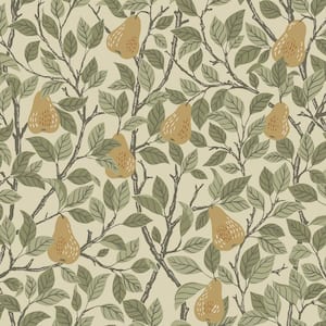 Pirum Yellow Pear Non Woven Paper Wallpaper Sample