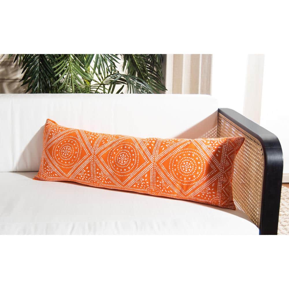 Valenti Bohemian Orange Cotton Rectangular Pillow