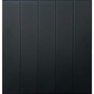 Bead Board Black Matte 1.6 ft. x 1.6 ft. Glue Up Foam Ceiling Tile (259.2 sq. ft./case)