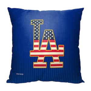MLB Dodgers Celebrate Series Printed Polyester Throw Pillow 18 X 18