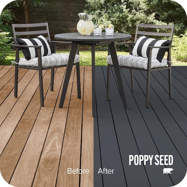 1 gal. #PPU15-20 Poppy Seed Solid Color Waterproofing Exterior Wood Stain