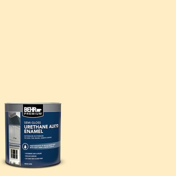 1 qt. #350A-3 Pale Sunshine Semi-Gloss Enamel Urethane Alkyd Interior/Exterior Paint