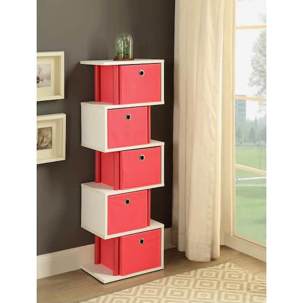 4D Concepts Zig Zag 15 in. W x 11.6 in. D Pink and White Drawer Storage