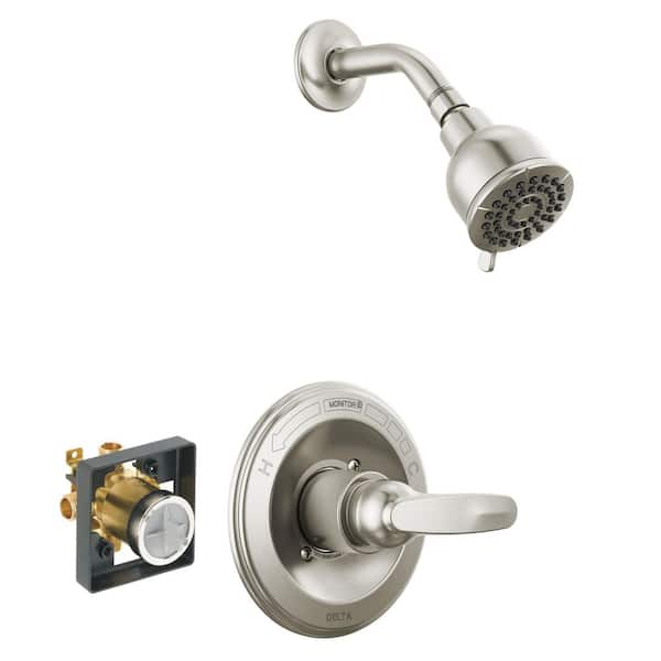Foundations Single Handle 1-Spray Shower Faucet 1.75 GPM with Pressure Balance in Stainless