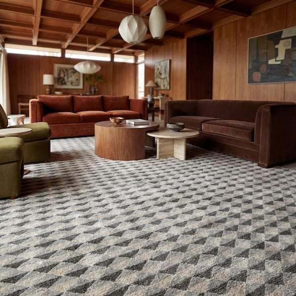Willa 5 ft. x 8 ft. Charcoal/Grey Geometric Area Rug