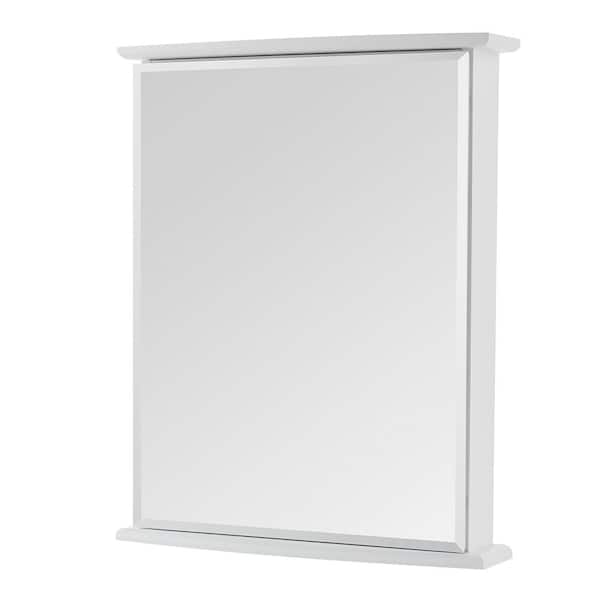 Home Decorators Collection 22 in. W x 27-5/8 in. H Fog Free Frameless Surface-Mount Bathroom Medicine Cabinet in White