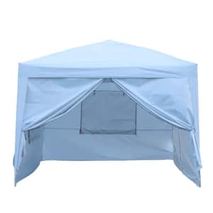 10 ft. W x 10 ft. L Outdoor Pop Up Gazebo Canopy Tent with 2-Pcs Removable Sidewall, 4-Pcs Sand Bag and Carry Bag-White
