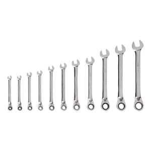 11-Piece (1/4-3/4 in.) Reversible 12-Point Ratcheting Combination Wrench Set