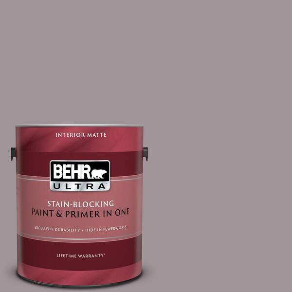 BEHR ULTRA 1 gal. #UL250-7 Heather Plume Matte Interior Paint and Primer in One