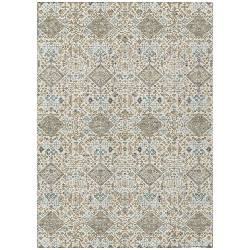 Chantille Machine Washable Indoor/Outdoor Abstract ACN2478 Ivory 3 ft. x 5 ft. Area Rug price history on PriceWatchPro