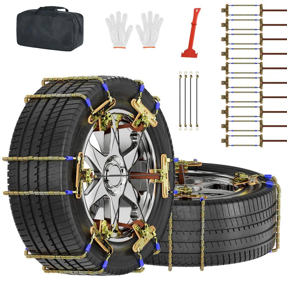 10-Pack Cable Snow Chains Tire Chains for Car Adjustable Emergency Portable Snow Tire Chains for Tire Width 8.5-11.2 in. price history on PriceWatchPro