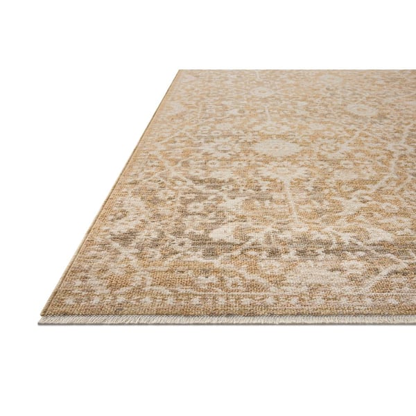 Elora Gold Natural 2 ft. 6 in. x 10 ft. 2 in. Traditional Runner Rug