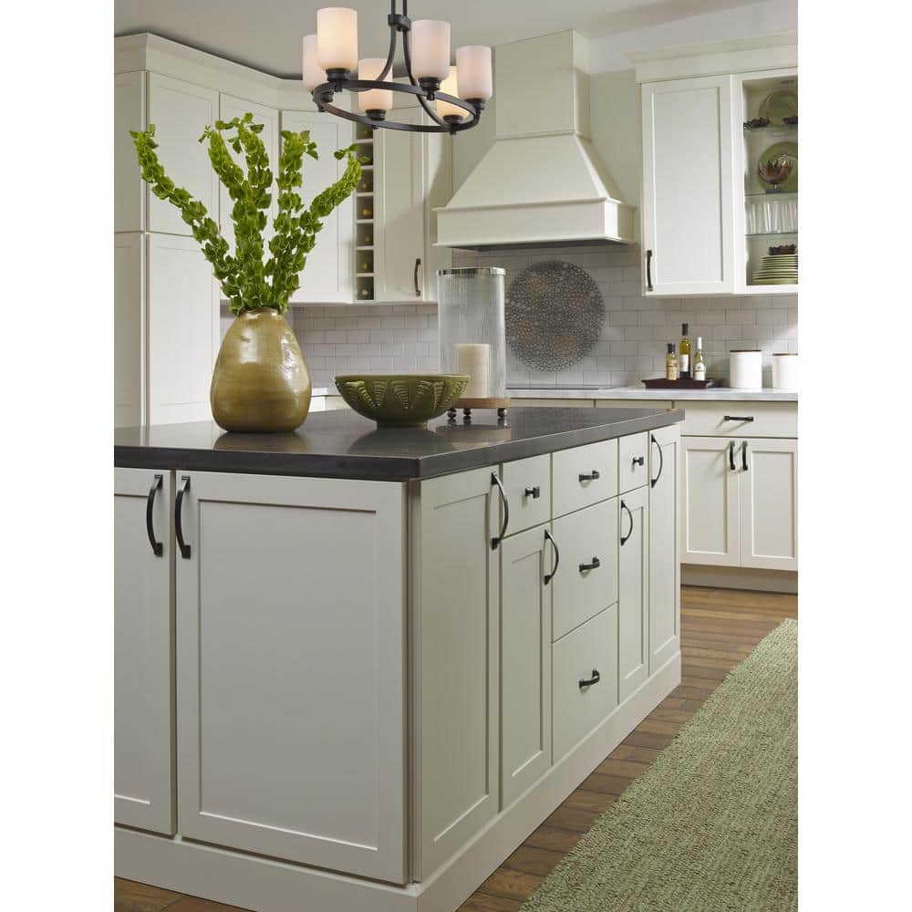 Gunmetal Rectangular Transitional Cabinet Knob with Mounting Hardware