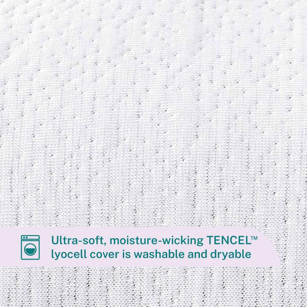Standard White Gel Memory Foam Pillow with Tencel Cover
