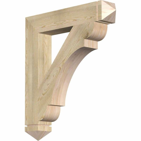 Ekena Millwork 6 in. x 42 in. x 42 in. Douglas Fir Olympic Arts and Crafts Rough Sawn Bracket