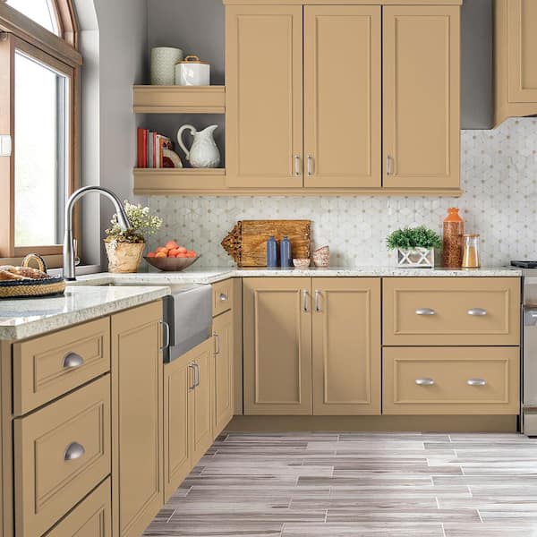 1 gal. #MS-28 Moccasin Satin Enamel Interior/Exterior Cabinet, Door & Trim Paint