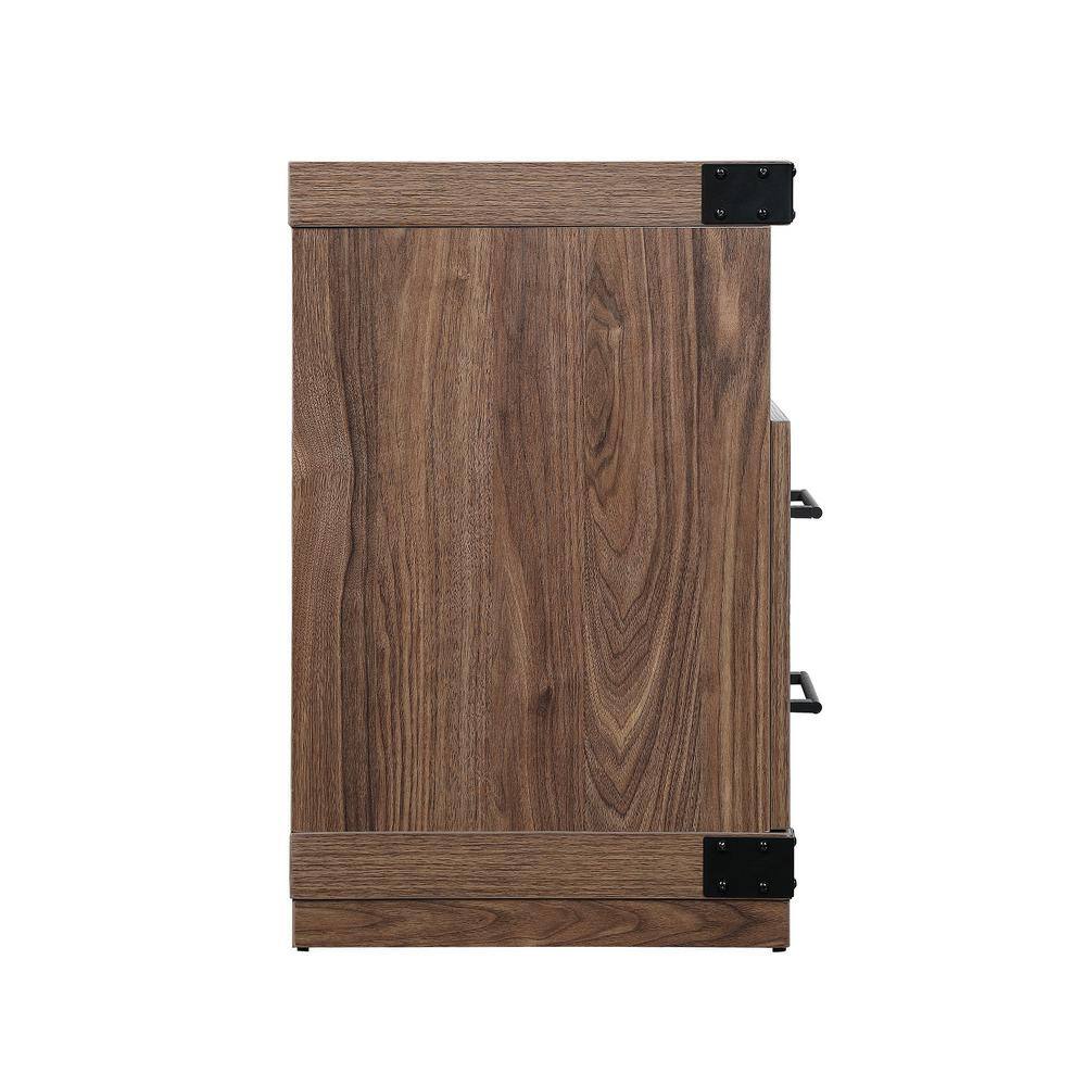 Richmond 60" Brown Wood TV Stand with Drawers and Shelves