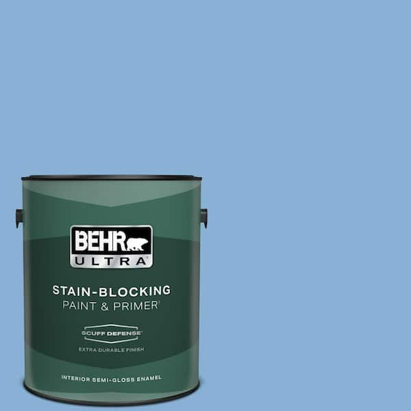 BEHR ULTRA 1 gal. #PPU15-12 Bluebird Extra Durable Semi-Gloss Enamel Interior Paint & Primer