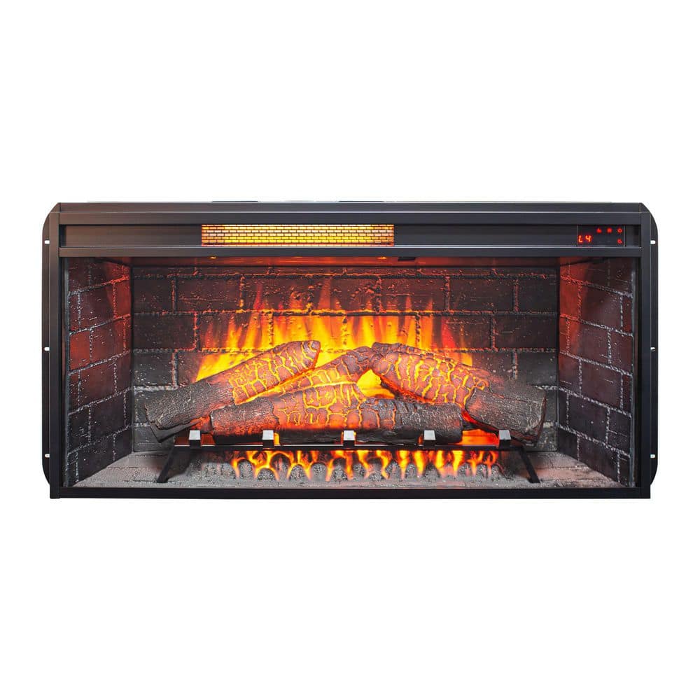 36 in. Vent Free Electric Fireplace Insert, Ultra Thin with Log Set, Adjustable Flame and Remote price history on PriceWatchPro