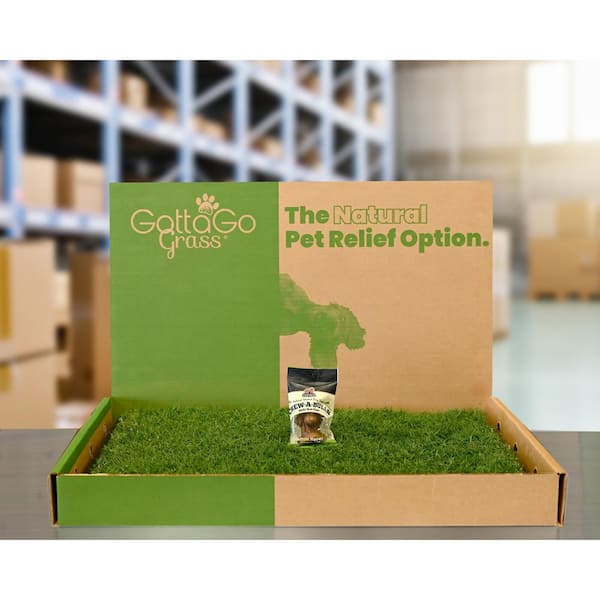 Unbranded Gotta Go Grass Potty Pad Refill 2-Pack Plus Treat Plus Waste Bag Dispenser