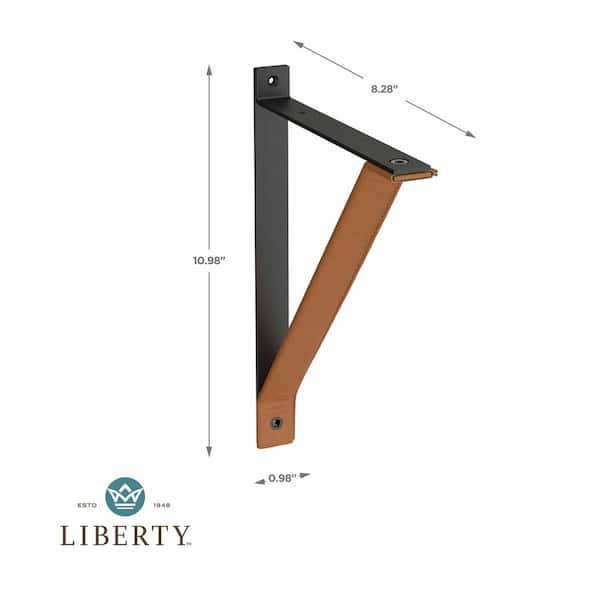 Liberty 8.27 in. Nickel Steel Wraparound Decorative Shelf Bracket (2-Pack)  S43394C-NIC-U - The Home Depot