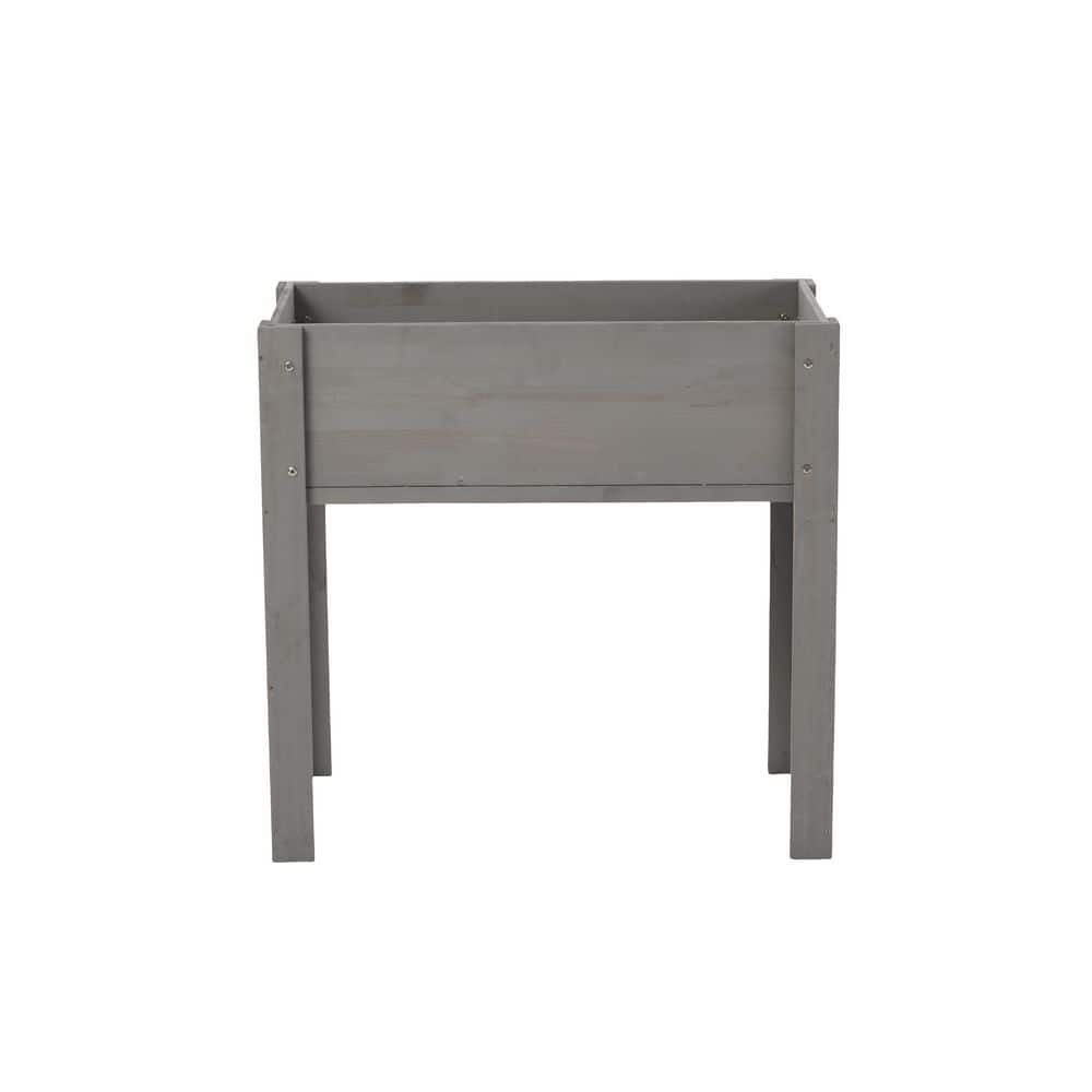 New Premium 31 in. L x 31 in. W x 16 in. H Grey Wood Rectangular Elevated Planter Box with 4 Legs, Water-Based Coating price history on PriceWatchPro
