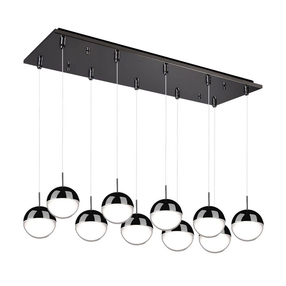 Pluto 27-in Black Chrome 10-Light Multi Pendant price history on PriceWatchPro