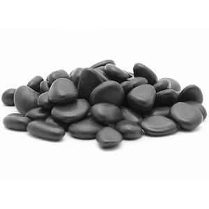 6.25 cu. ft. 1 in. to 2 in. Small Black Polished Pebbles (1 Sack/Covers 38.64 sq. ft.)