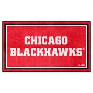 Chicago Blackhawks Red 3 ft. x 5 ft. Plush Area Rug