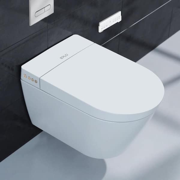 Wall Hung Toilet Bidet, with In-Wall Tank System, Elongated Dula Flush Smart Toilet, 1.1/1. 6GPF, Whiet Bidet Toilet