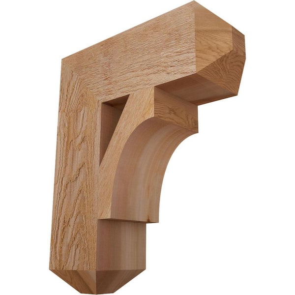 Ekena Millwork 6 in. x 22 in. x 18 in. Western Red Cedar Westlake Craftsman Rough Sawn Bracket