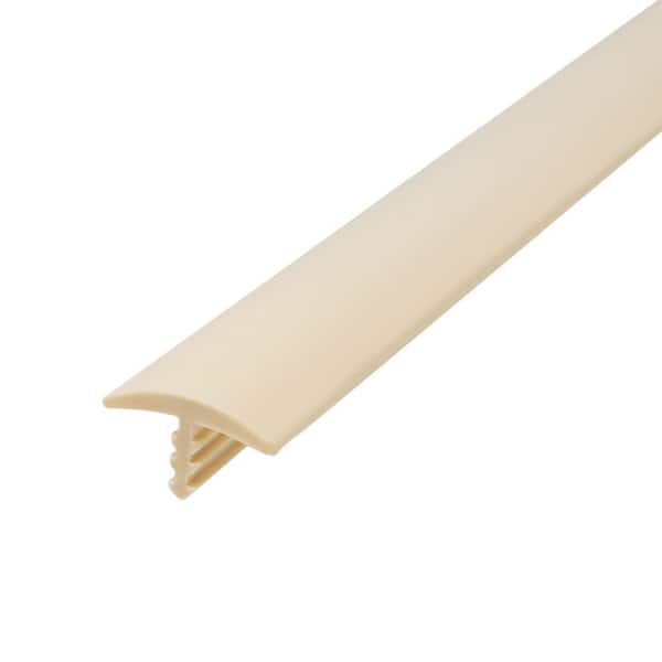 Outwater 5/8 in. Almond Polyethylene Center Barb Hobbyist Pack Bumper Tee Moulding Edging 25 ft. Long Coil