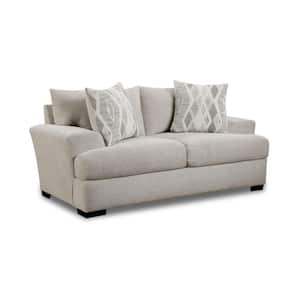Picket House Furnishings Rowan Loveseat in Fentasy Silver with 2  Pillows