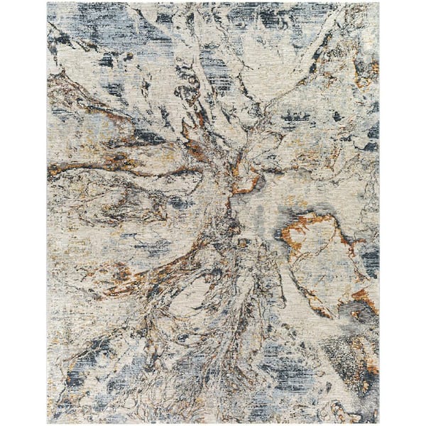Livabliss Khari Medium Gray Abstract 8 ft. x 10 ft. Indoor Area Rug