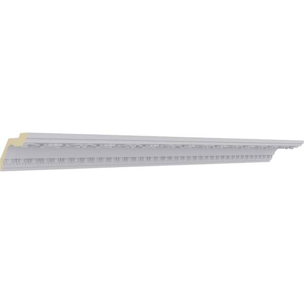 Ekena Millwork 2-3/4 in. x 5-1/8 in. x 94-1/2 in. Polyurethane Artis with Shells Crown Moulding