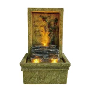 9 in. Antique Brass Tabletop Graceful LED Fountain