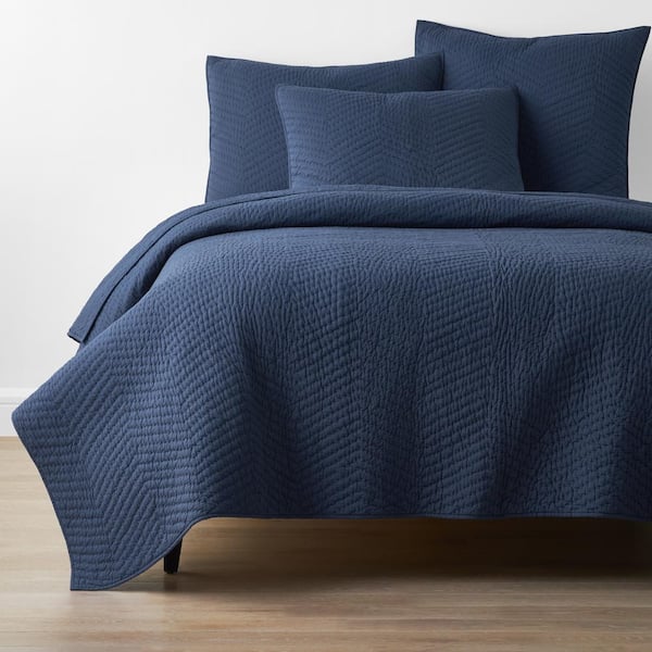 The Company Cotton Navy, Cotton Quilts For Twin Beds