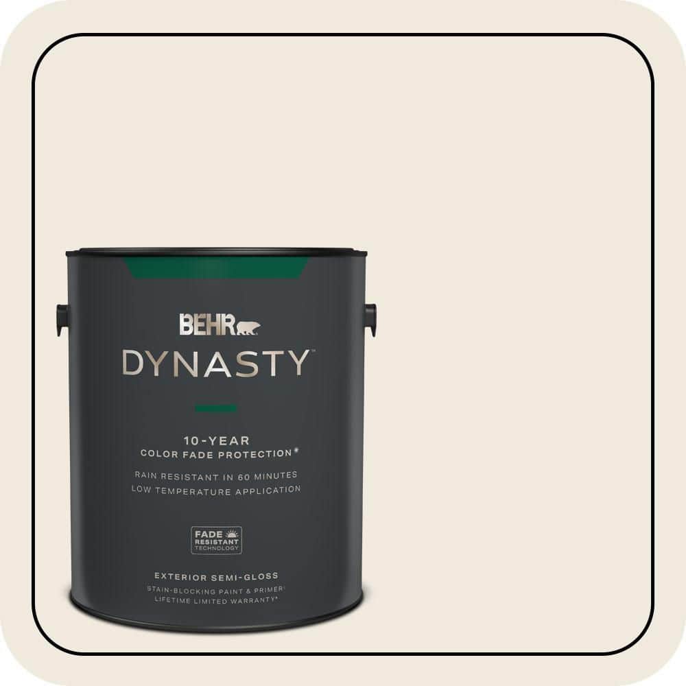 1 gal. #W-B-710 Almond Cream Semi-Gloss Exterior Stain-Blocking Paint & Primer price history on PriceWatchPro