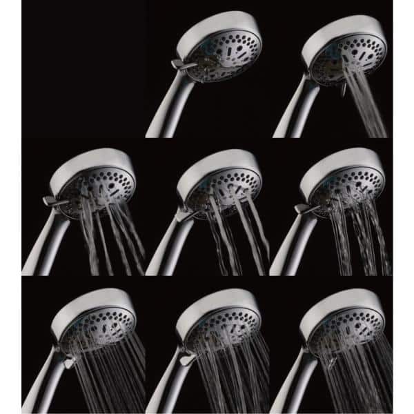 64-spray 6 in. High PressureDual Shower Head and Handheld Shower Head in Polished Chrome 64-spray 6 in. High PressureDual Shower Head and Handheld Shower Head in Polished Chrome