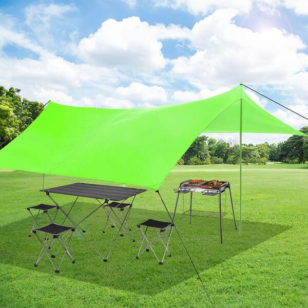 green beach shelter