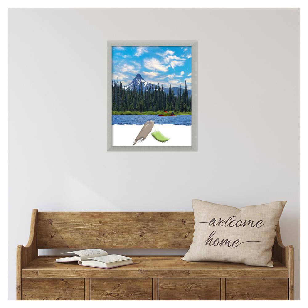 Silver Leaf Distressed Wood 16x20 Wall Picture Frame