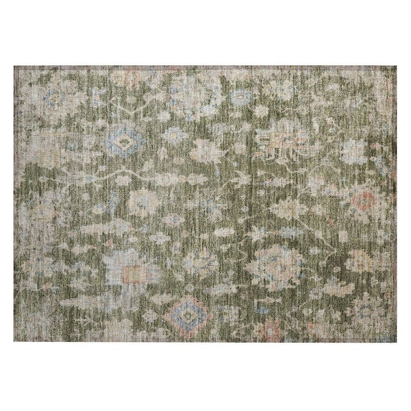 Chantille Machine Washable Indoor/Outdoor Abstract ACN2355 Olive 2 ft. x 3 ft. Accent Rug