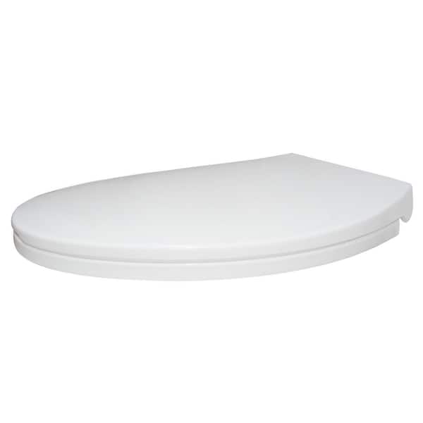 DEERVALLEY Quick-Release Soft-Close Elongated Open Front Toilet Seat in . White