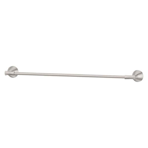 Willa 24 in. Wall Mounted Towel Bar in Spot Defense Brushed Nickel