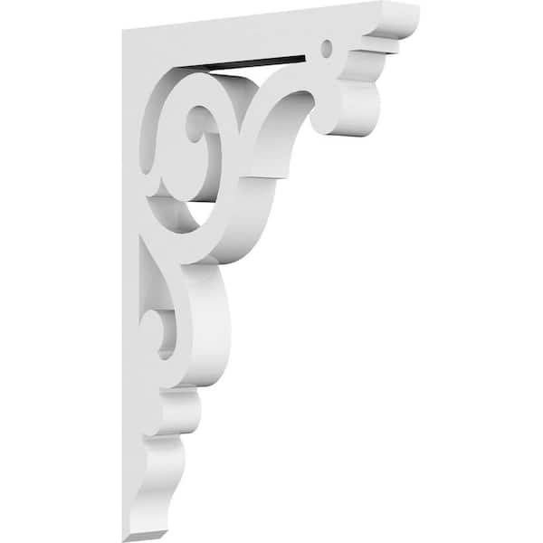Ekena Millwork 5/8 in. W x 6 in. H x 4 in. D PVC Hurley Bracket