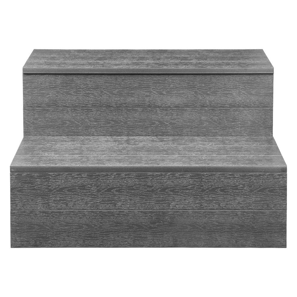 2-Step Hot Tub Steps, 25 in. Wide HIPS Pool Ladder with 600 lb. Capacity and Quick-Drain Treads, Graphite Gray price history on PriceWatchPro