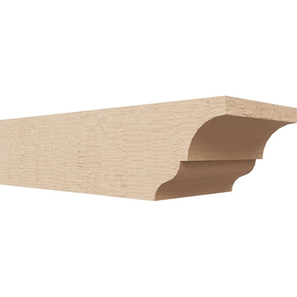 Ekena Millwork 6-in. x 4-in. x 16-in. Asheboro Woodgrain, Primed Tan Timberthane Polyurethane Rafter Tail Brace